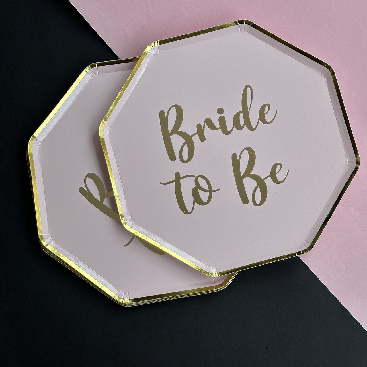 Набір тарілок Bride to Be ніжно-рожеві, 10 шт