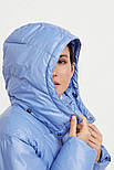 Коротка жіноча зимова куртка Finn Flare W20-32035-132 Down Fill блакитна L, фото 5