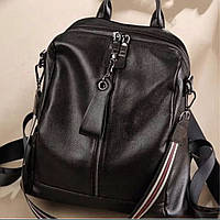 Женский кожаный рюкзак городской. Модный рюкзак женский. Рюкзак из натуральной кожи черный