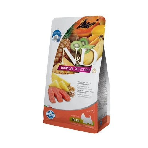 Farmina N&D Tropical DOG Adult Mini Salmon для собак дрібних порід з лососем та тропічними фруктами 1,5кг, фото 1