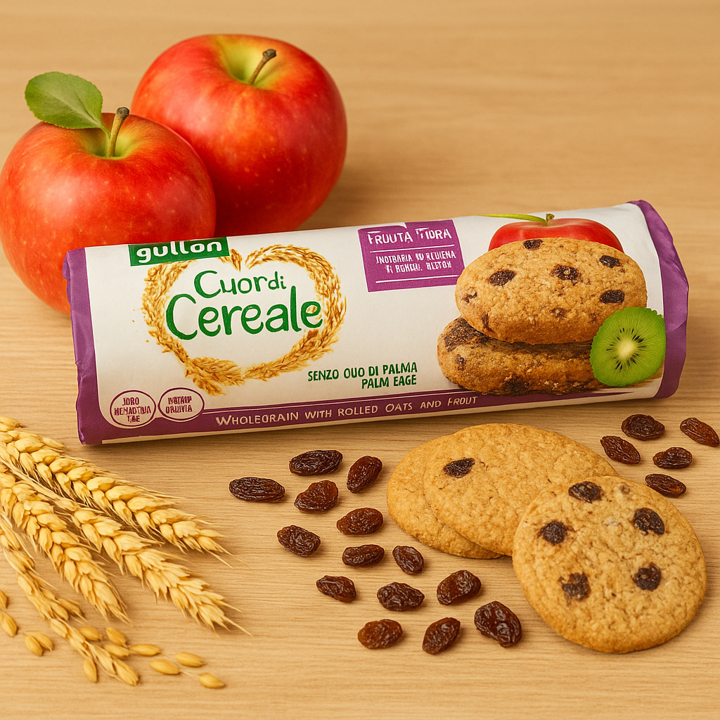 Вівсяне печиво з фруктами без пальмової олії Gullon Frutta Cuor di Cereale 300г Іспанія, фото 1