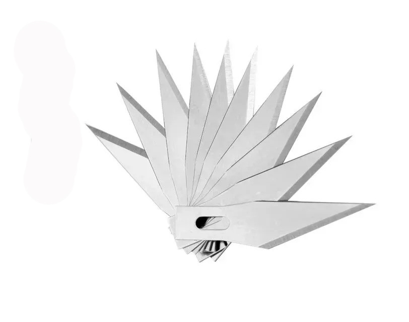 Набір лез для макетного ножа Worison 10 штук Тип "F" 11, фото 1