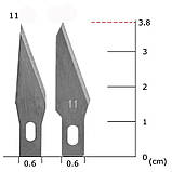 Набір лез для макетного ножа Worison 10 штук Тип "F" 11, фото 3