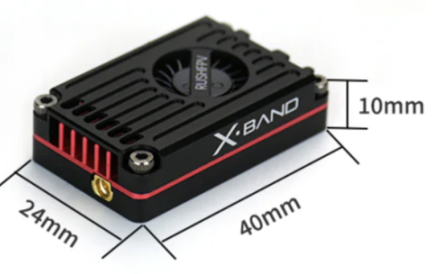 Розміри відеопередавача RushFPV MAX SOLO XBAND 4.9 ГГц