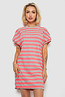 Женская Туника Розовая В Полоску Повседневная Весенне-летняя С Короткими Рукавами Средней Длины Sellia Жіноча