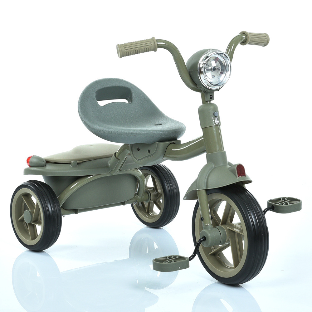 Велосипед MT 1037 Grey (1шт) 3 колеса EVA 8/6д., 61-39-49,5см, муз,світло, сірий, фото 1