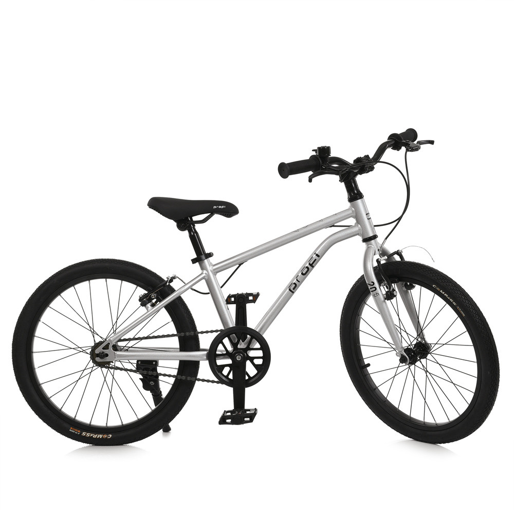 Велосипед дитячий 20д. PROF1 MB 20LIGHTY SILVER (1шт) LIGHTY,SKD85,алюм. рама,кермо, торм,обода,підніжка,сірий, фото 1
