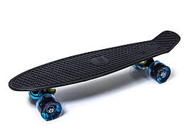 Пенні Борд Black Penny Board. Чорний колір. Колеса світяться