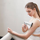 Ручний масажер для тіла + 5 насадок, USB, Білий / Антицелюлітний масажер акумуляторний / Вібромасажер, фото 2