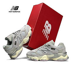 Жіночі замшеві текстиль кросівки New Balance 9060 Light Grey Pink, кеди замша текстильні. Жіноче взуття