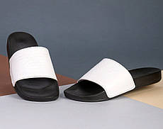 Шльопанці чоловічі шкіряні білі