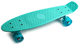 Пенніборд Penny Board TURQUOISE Бірюза на СВІТ колесах