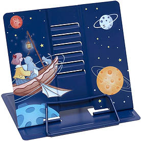 Підставка для книжок металева, Bambi Політ у човні синя 21х20 см