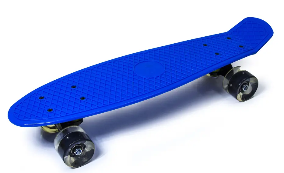 Пластборд Penny Board BLUE Синій. СВІТЛО колеса