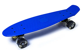 Пластборд Penny Board BLUE Синій. СВІТЛО колеса