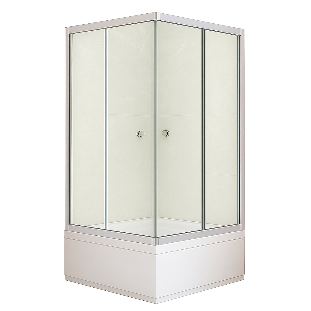 Душова кабіна Shower SATURN STN-1019 90х90х160 см з піддоном розсувні двері скло 5 мм