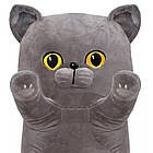 М'яка іграшка-обіймашка Кіт Батон 90 см плюшева подушка-кіт для сну та обійми зручна дитяча іграшка, фото 7