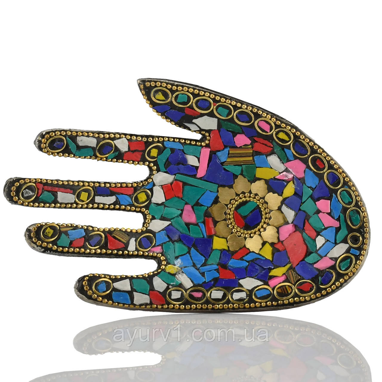 Підставка для ароматичних паличок “Долоня” (Індія) Різнокольорова