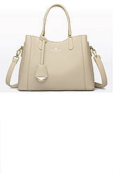 Жіноча сумочка з натуральної шкіри молочна