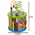 Дерев’яний розвиваючий куб Kruzzel 24670 – навчальна іграшка 5-в-1, фото 2