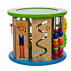 Дерев’яний розвиваючий куб Kruzzel 24670 – навчальна іграшка 5-в-1, фото 5