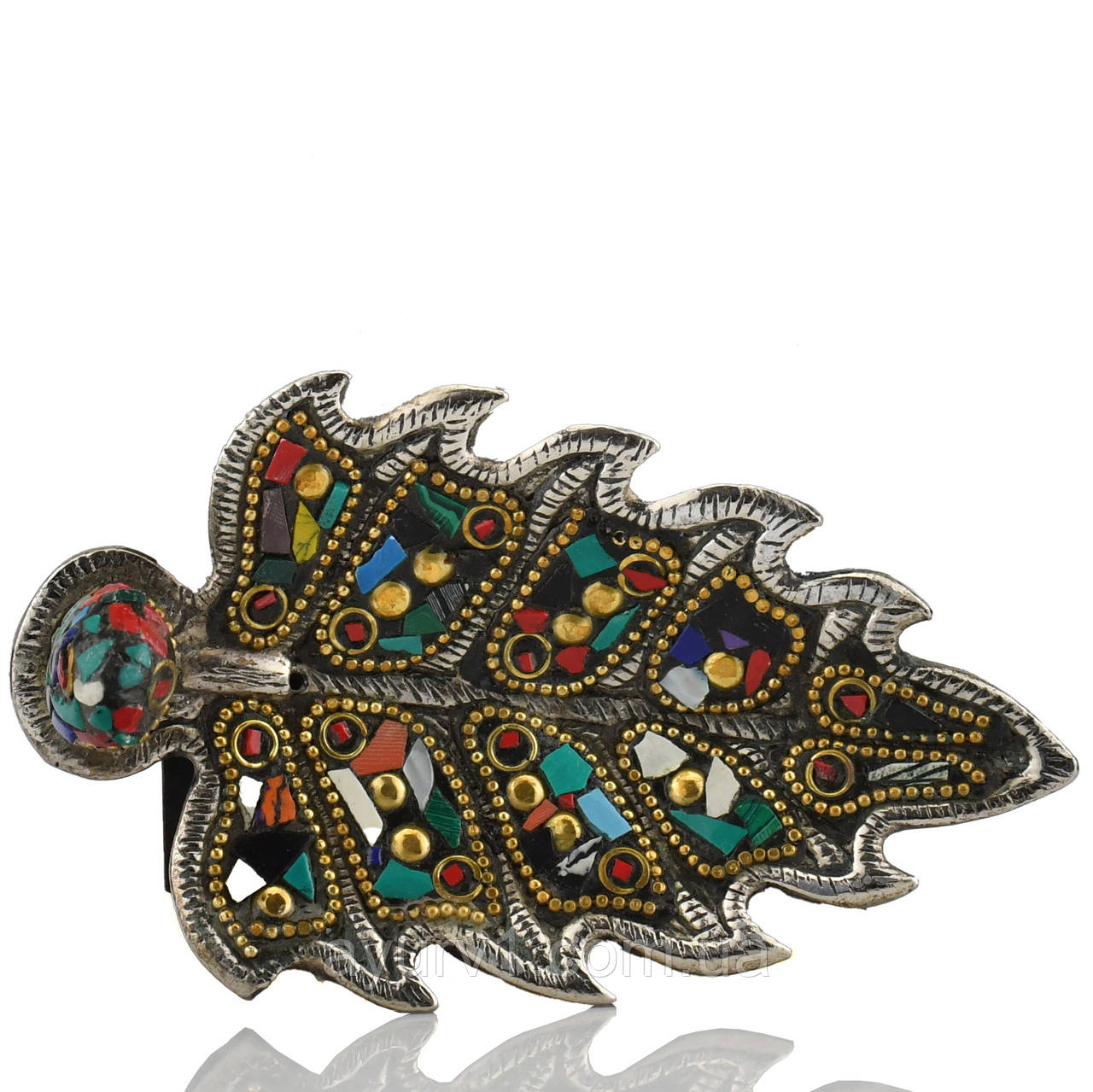 Підставка з металу для благовоній “Лист зі Богинею” (Індія)