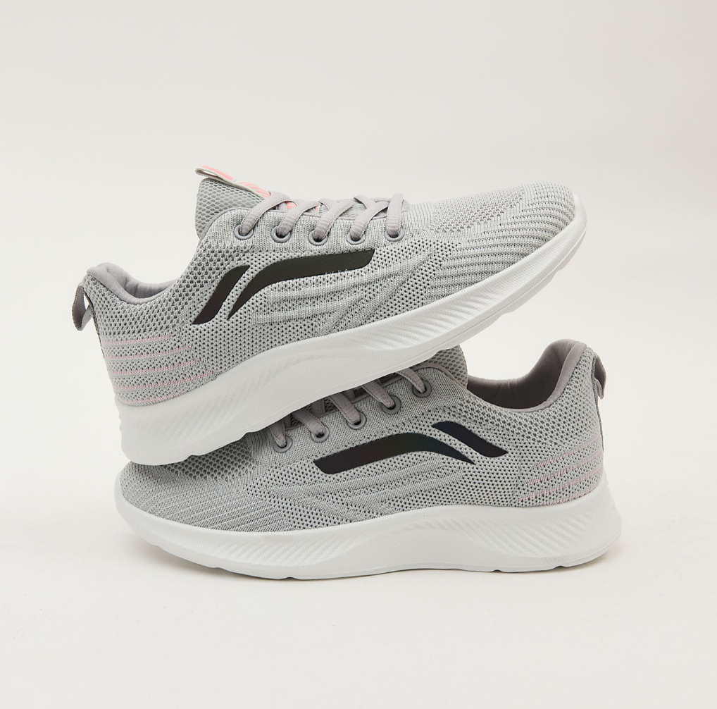 Кросівки жіночі текстильні весна літо сірі з рожевим, фото 1