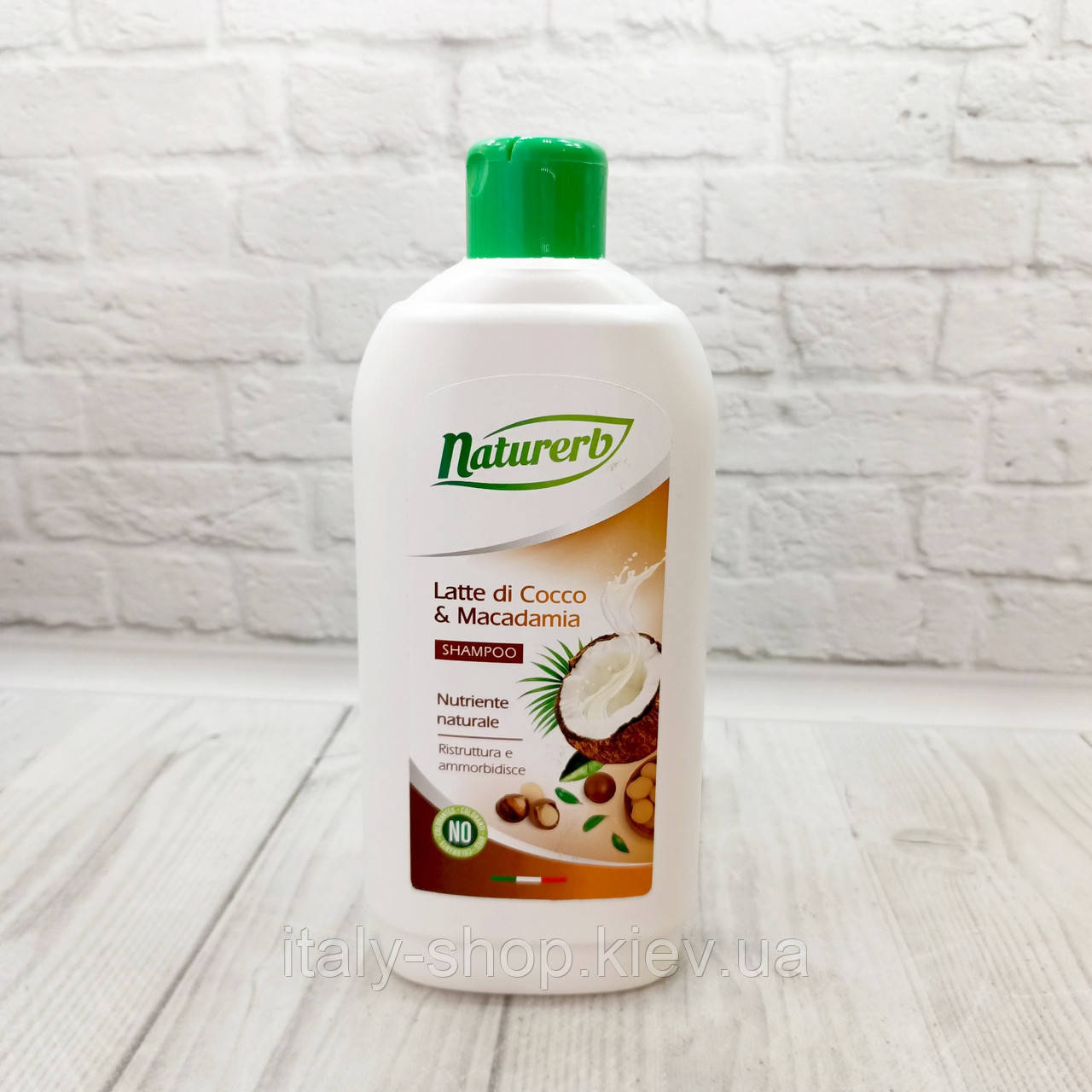 Шампунь Naturerb Latte di Cocco&Macadamia унісекс для всіх типів волосся 1л Італія, фото 1