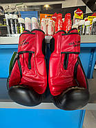 SALE Боксерські рукавиці PowerPlay 3004 Classic Чоро-червоні РІЗНА ВАГА 14 та 16 унцій, фото 2