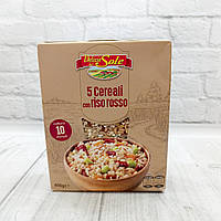 Суміш пропарених п'яти цільнозернових злаків з червоним рисом Delizie dal Sole 400 грам Італія