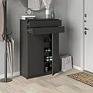 Тумба для взуття в класичному стилі з 4 полицями і 2 шухлядами Сучасна комода для взуття з ЛДСП 800 мм, фото 5