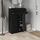 Тумба для взуття в класичному стилі з 4 полицями і 2 шухлядами Сучасна комода для взуття з ЛДСП 800 мм, фото 6