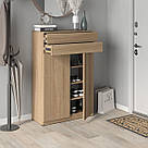 Тумба для взуття в класичному стилі з 4 полицями і 2 шухлядами Сучасна комода для взуття з ЛДСП 800 мм, фото 3