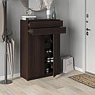 Тумба для взуття в класичному стилі з 4 полицями і 2 шухлядами Сучасна комода для взуття з ЛДСП 800 мм, фото 4