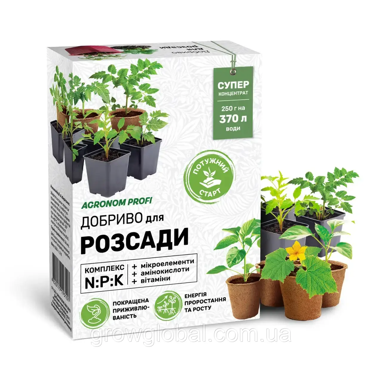 Добриво для розсади 250 г «Агроном Профі», оригінал