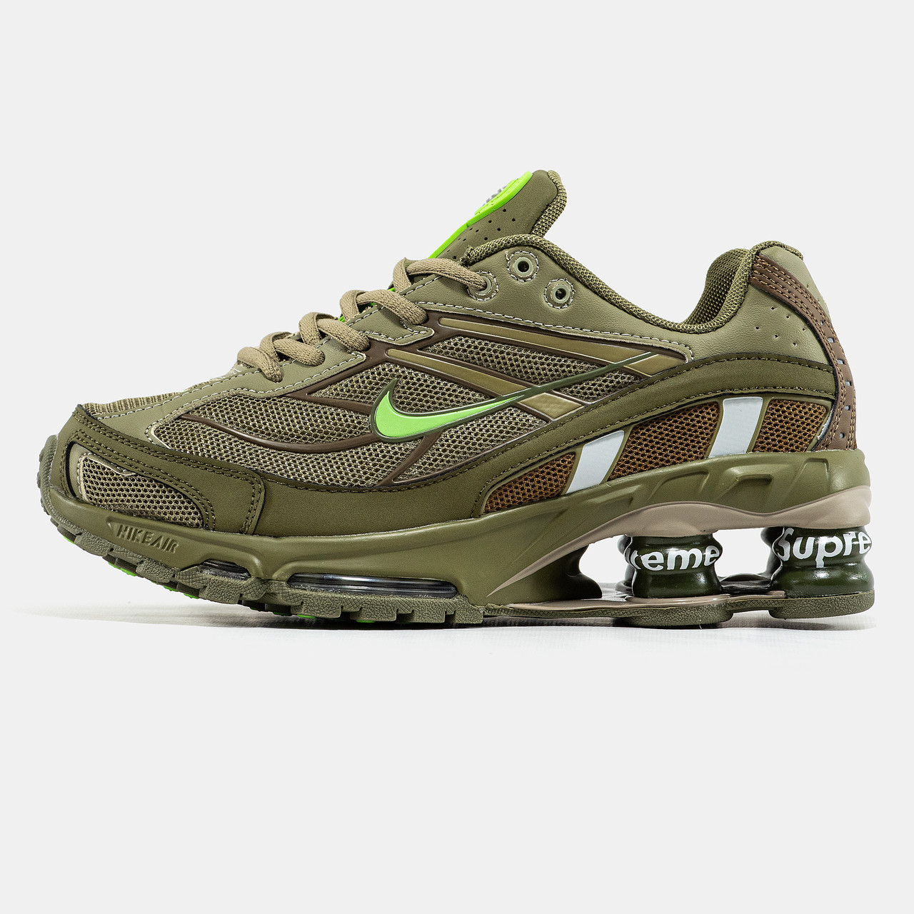 Чоловічі кросівки Nike x Supreme Shox Ride 2 SP Khaki | Надійні та зручні для активних