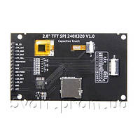 Дисплей IPS 2.8 320х240 драйвер ILI9341V ємнісний сенсор FT6336, фото 3