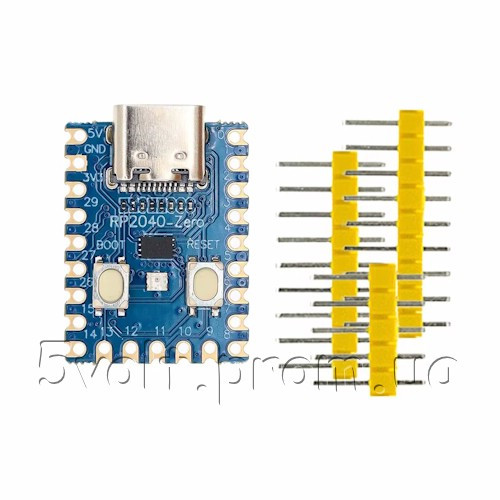 Плата розробника Raspberry Pi Pico RP2040-Zero 2MB, фото 1