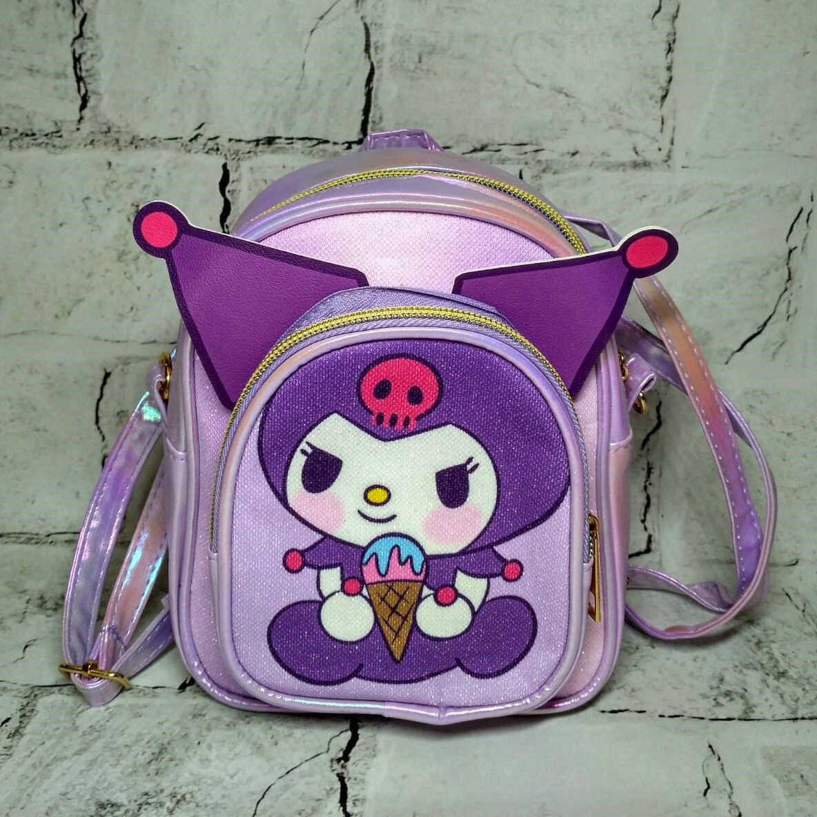 Рюкзак дитячий для дівчинки дошкільний Куромі Перламутр 20х16х6 см Бузковий 24-488, фото 1