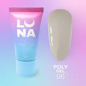 Полігель для нарощування LunaMoon Poly Gel №6, 30 мл