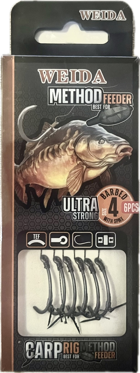 Набір готових коропових поводків Weida Method Feeder, фото 1