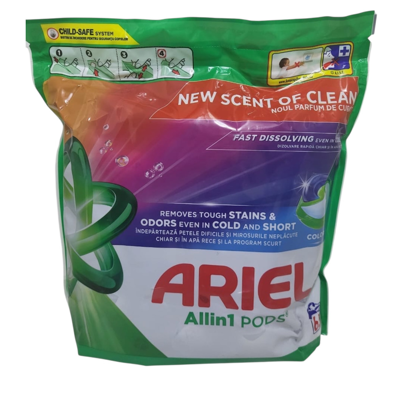 Капсули для прання кольорової білизни ARIEL PODS 3 в 1, 65 шт., фото 1