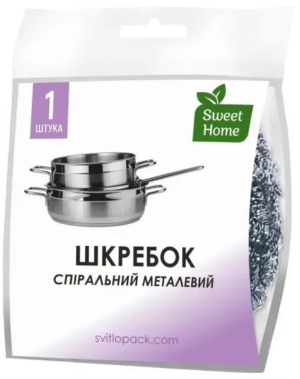 Шкребок спірально-металевий Sweet Home 1 шт.