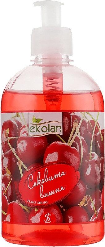 Мило рідке Ekolan Соковита Вишня 500 мл з дозатором