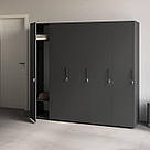 П'ятидверна розпашні шафа з ДСП для одягу Шафки для роздягальні спортивної на 5 секцій з замком 200 см, фото 2