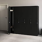 П'ятидверна розпашні шафа з ДСП для одягу Шафки для роздягальні спортивної на 5 секцій з замком 200 см, фото 3