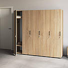 П'ятидверна розпашні шафа з ДСП для одягу Шафки для роздягальні спортивної на 5 секцій з замком 200 см, фото 4