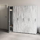 П'ятидверна розпашні шафа з ДСП для одягу Шафки для роздягальні спортивної на 5 секцій з замком 200 см, фото 5