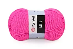 Пряжа YarnArt Elite Рожевий неон №174