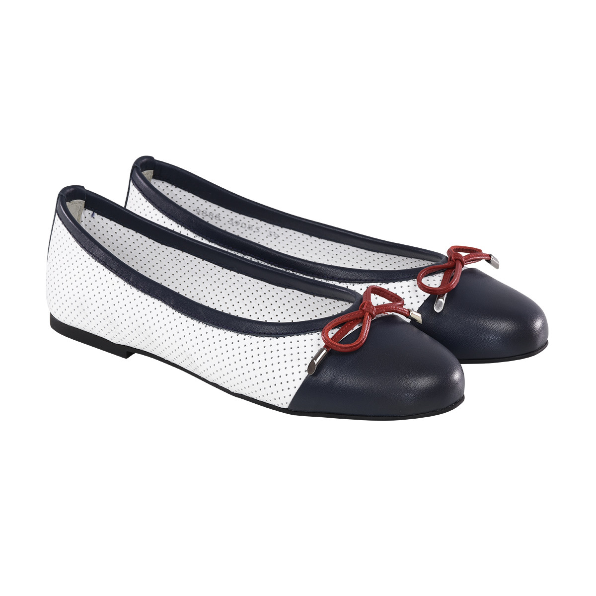 Балетки Etor-9888 білий+синій, фото 1